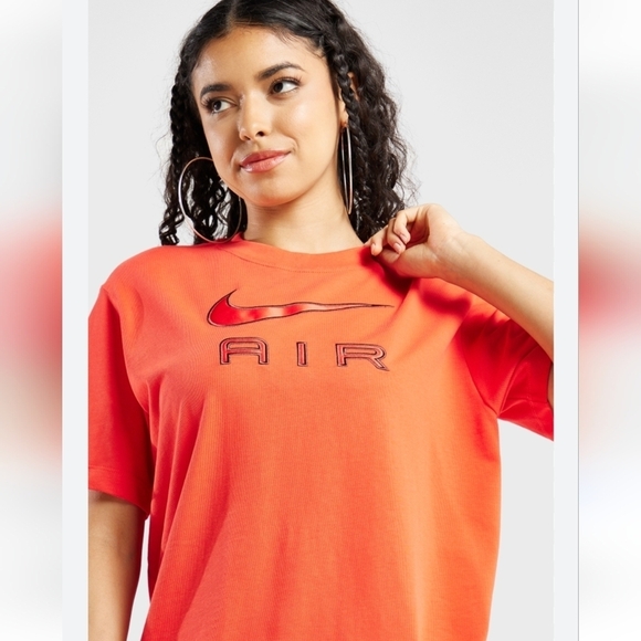Rare Nike Air Woman's oversized heavy cotton t shirt Sz S fits M/L - Picture 5 of 10